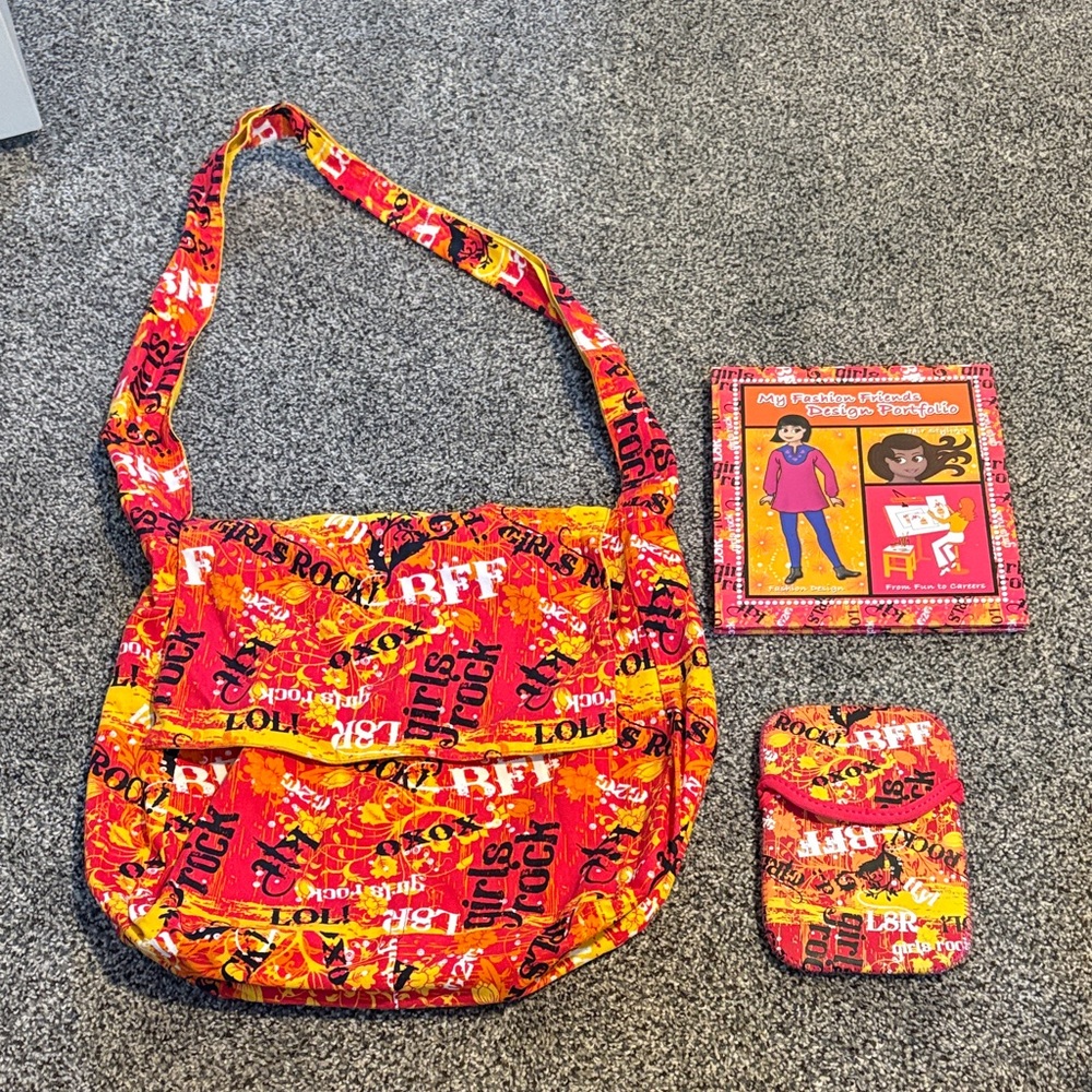Little Brownie Shoulder Bag, Coin Purse, and Fashion Design Sketch Book